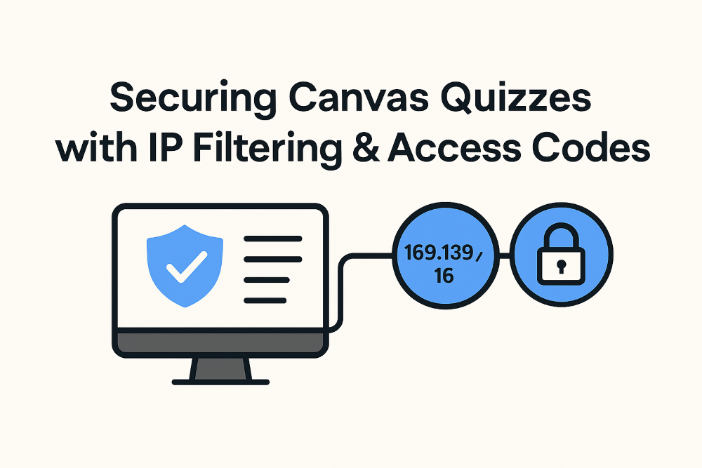 Canvas Quizzes IP Filtering and Access Code