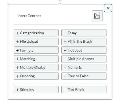 New Quizzes/Survey Question Types